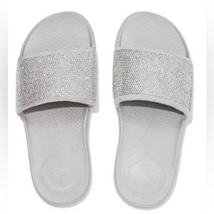 FitFlop iQushion Embellished Slide Sandal Size 10